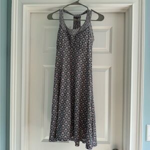 Prana Blue Grey and White Halter Neck Sundress
